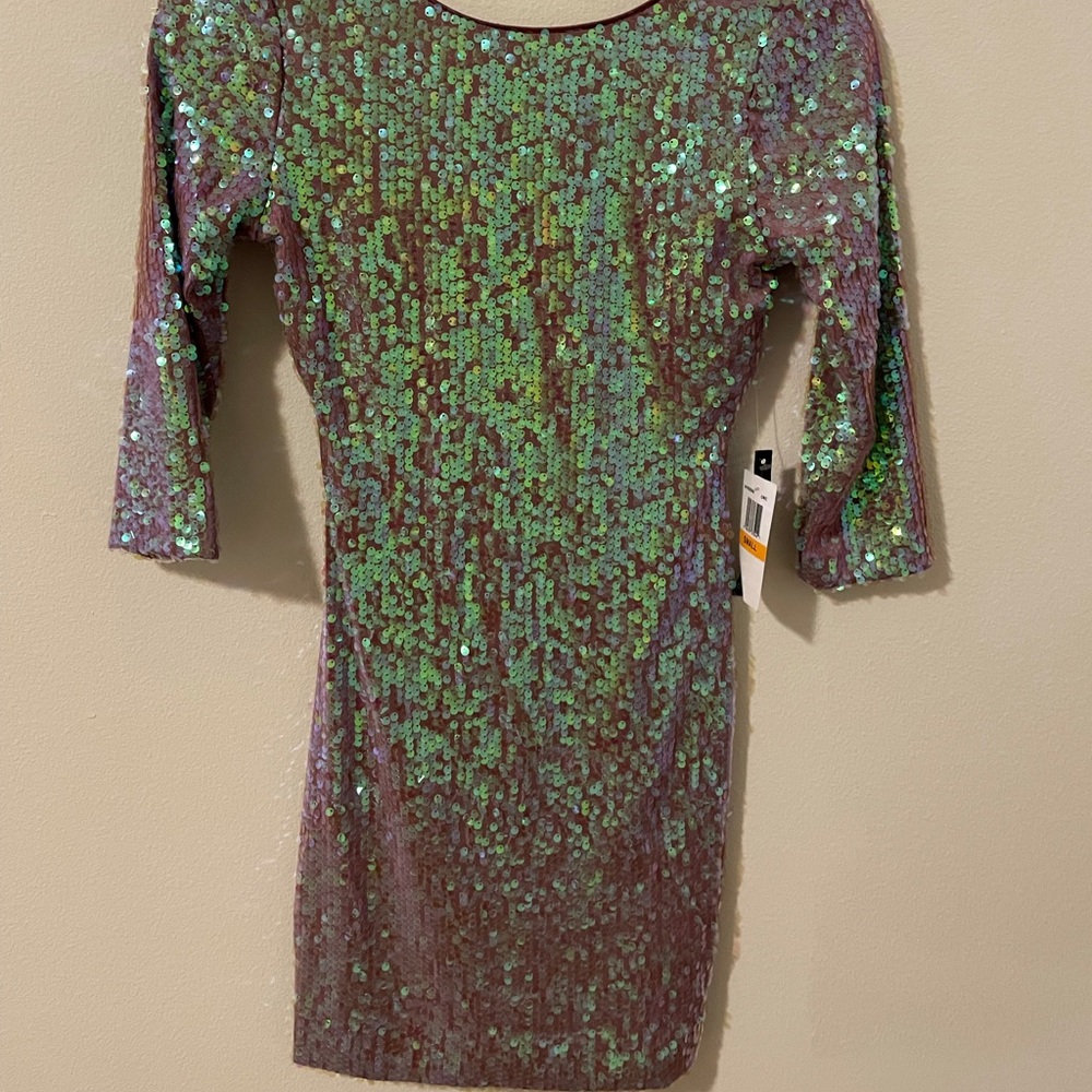 NWT light pink sequin mini dress